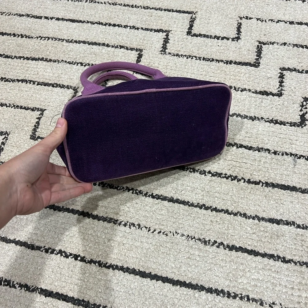 Victoria's Secret Purple and Gold Heart Satchel